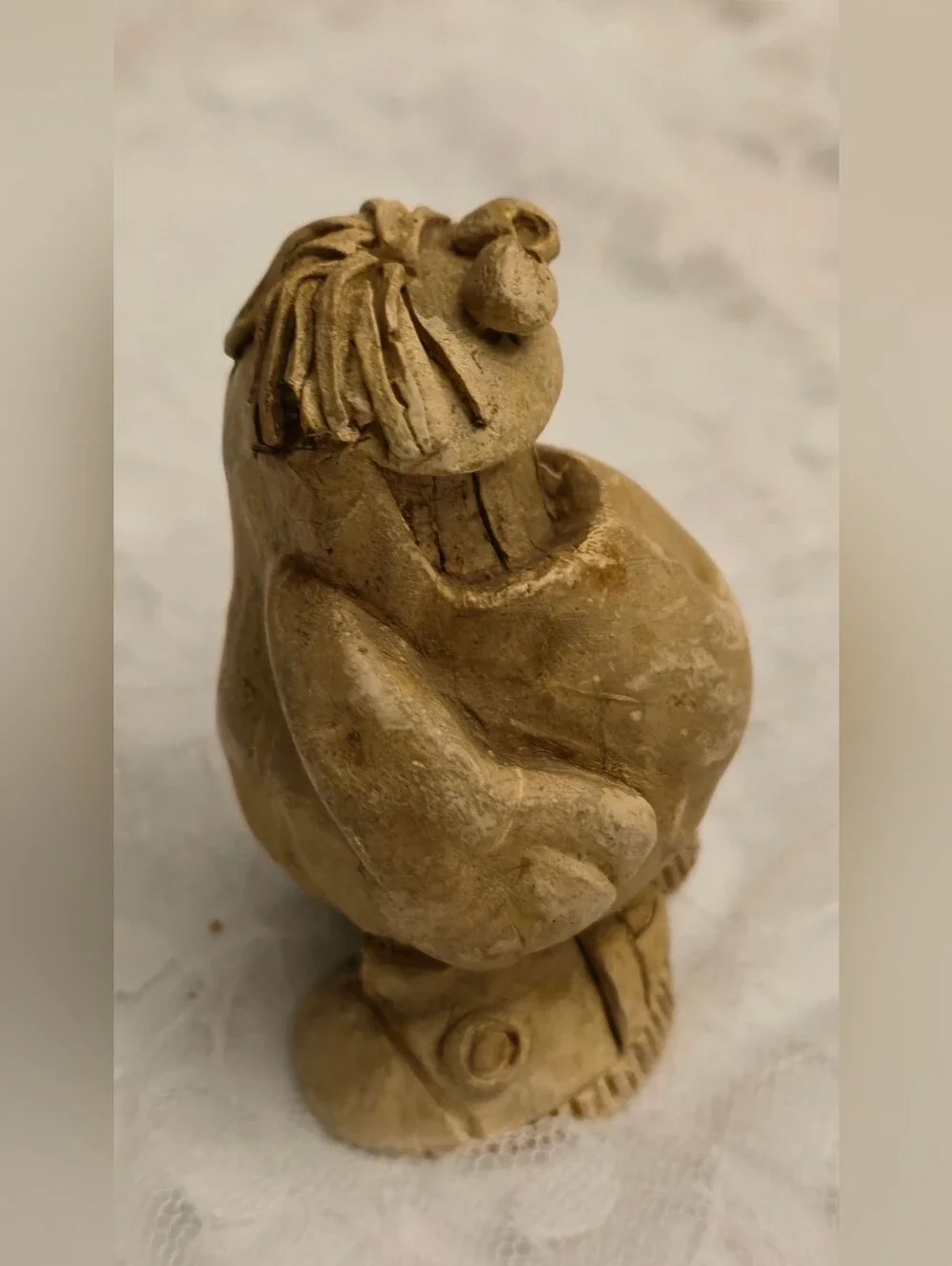 Rustic / Vintage 1976 Cream Garden Gnome Figurine - Home Accent. HE'S ADORABLE